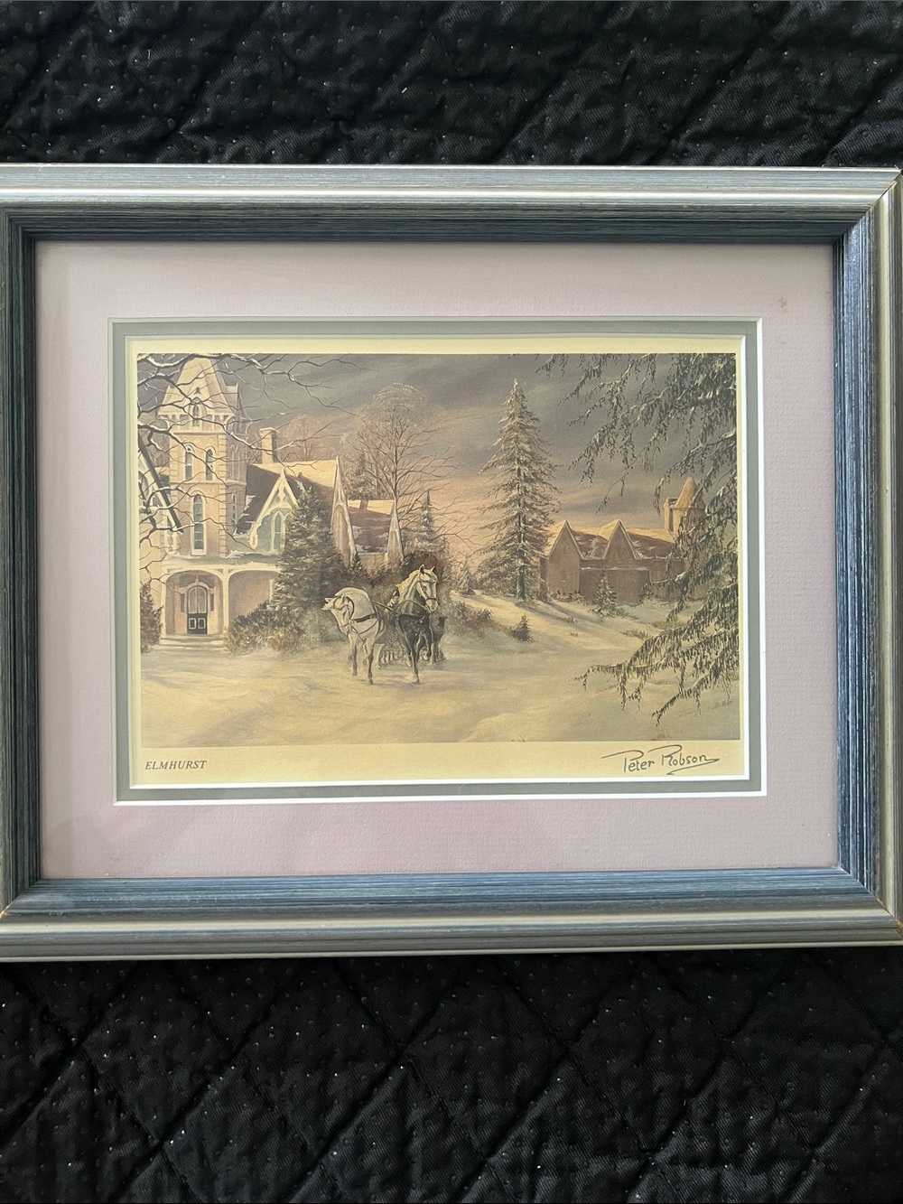 Vintage Peter Robson "Elmhurst" Framed Art Print 1987 Sparta Ontario
